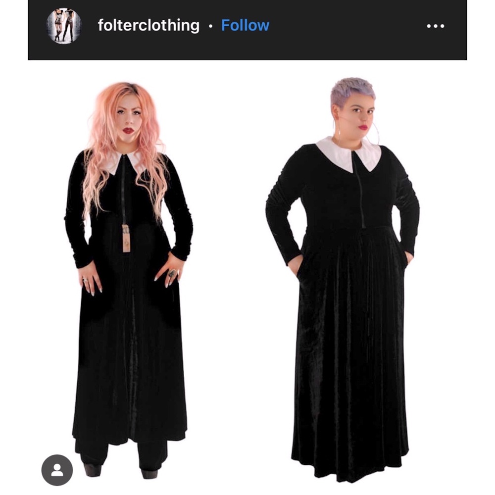 Folter Clothing Velvet Priestess Coat Dress